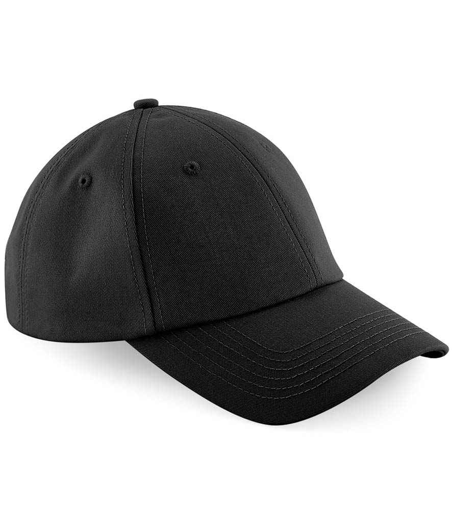 Beechfield Authentic Baseball Cap in ONE Black by Beechfield — Custom branded clothing by Print Press, featuring premium embroidery produced in our specialist print lab in the UK.