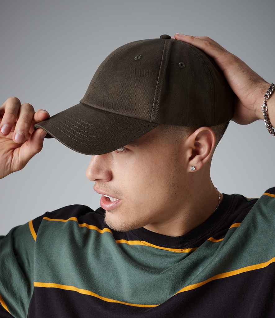 Beechfield Authentic Baseball Cap in ONE Military Green by Beechfield — Custom branded clothing by Print Press, featuring premium embroidery produced in our specialist print lab in the UK.