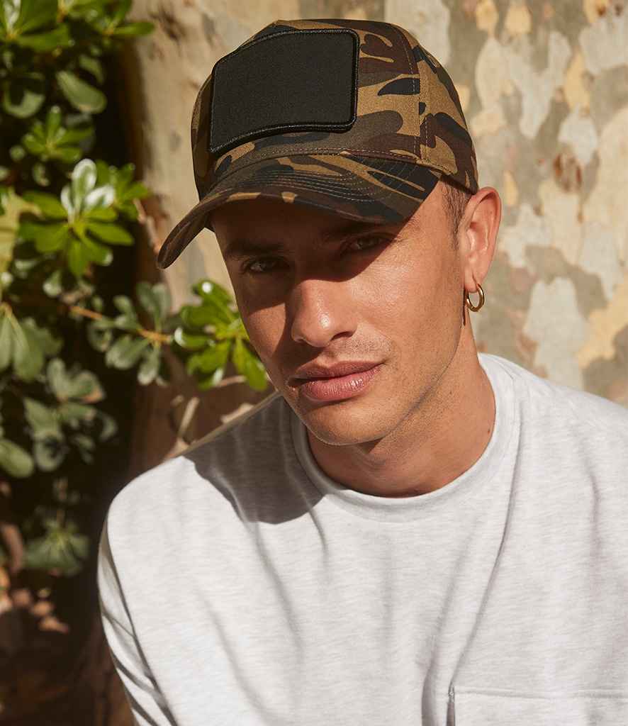 Beechfield Removable Patch 5 Panel Cap in ONE Jungle Camo by Beechfield — Custom branded clothing by Print Press, featuring premium embroidery produced in our specialist print lab in the UK.