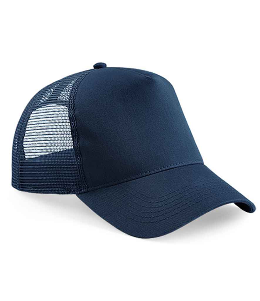 Beechfield Snapback Trucker Cap in ONE French Navy French Navy by Beechfield — Custom branded clothing by Print Press, featuring premium embroidery produced in our specialist print lab in the UK.