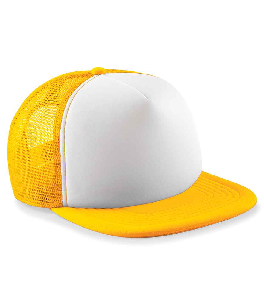 Beechfield Vintage Snapback Trucker Cap in ONE Sunflower White by Beechfield — Custom branded clothing by Print Press, featuring premium embroidery produced in our specialist print lab in the UK.