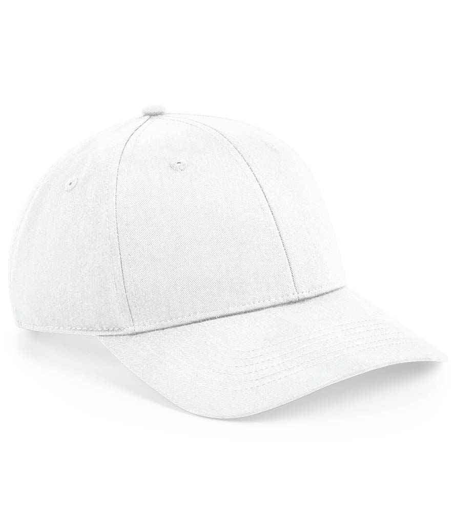 Beechfield Urbanwear 6 Panel Snapback Cap in ONE White by Beechfield — Custom branded clothing by Print Press, featuring premium embroidery produced in our specialist print lab in the UK.