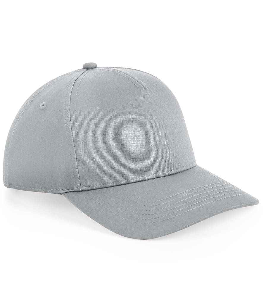 Beechfield Urbanwear 5 Panel Snapback Cap in ONE Light Grey by Beechfield — Custom branded clothing by Print Press, featuring premium embroidery produced in our specialist print lab in the UK.