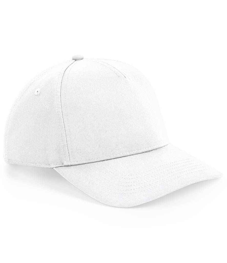 Beechfield Urbanwear 5 Panel Snapback Cap in ONE White by Beechfield — Custom branded clothing by Print Press, featuring premium embroidery produced in our specialist print lab in the UK.