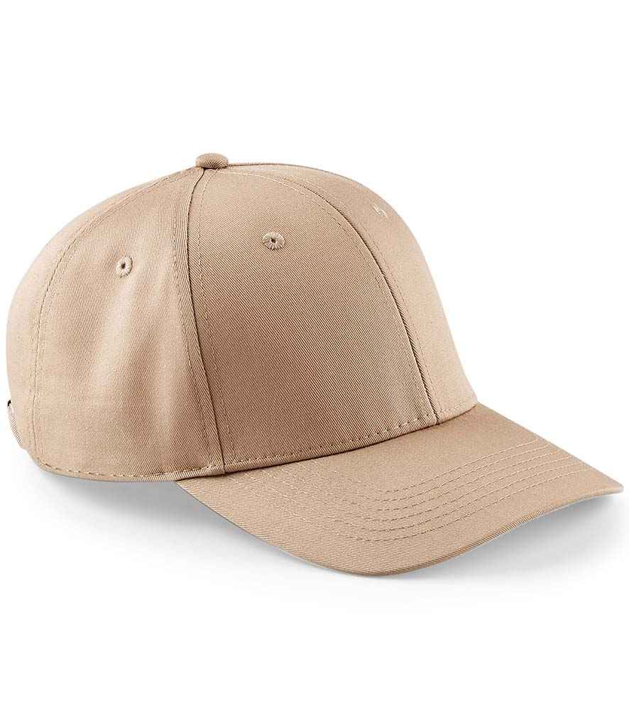 Beechfield Urbanwear 6 Panel Cap in ONE Warm Sand by Beechfield — Custom branded clothing by Print Press, featuring premium embroidery produced in our specialist print lab in the UK.