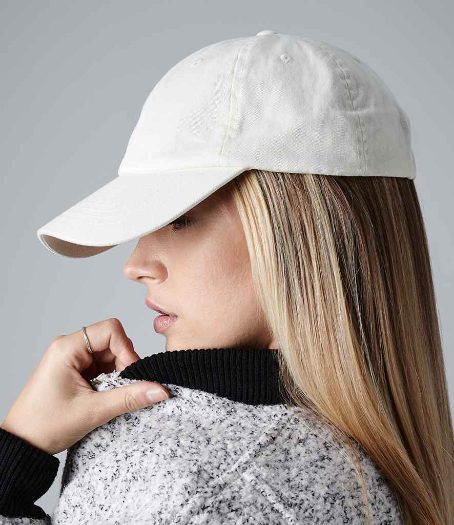 Beechfield Low Profile 6 Panel Dad Cap in ONE Beige by Beechfield — Custom branded clothing by Print Press, featuring premium embroidery produced in our specialist print lab in the UK.