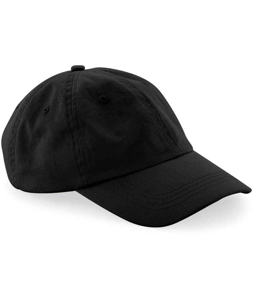 Beechfield Low Profile 6 Panel Dad Cap in ONE Black by Beechfield — Custom branded clothing by Print Press, featuring premium embroidery produced in our specialist print lab in the UK.