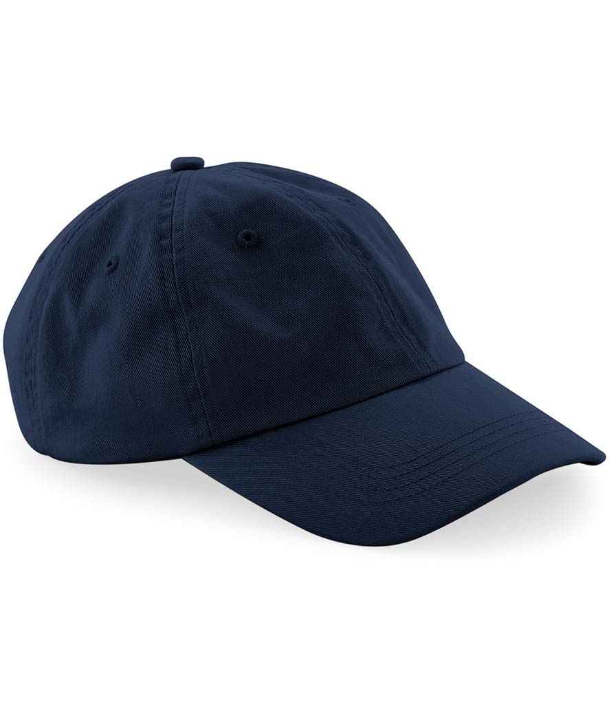 Beechfield Low Profile 6 Panel Dad Cap in ONE Navy by Beechfield — Custom branded clothing by Print Press, featuring premium embroidery produced in our specialist print lab in the UK.