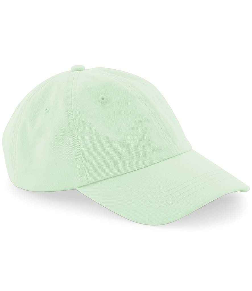 Beechfield Low Profile 6 Panel Dad Cap in ONE Pastel Mint by Beechfield — Custom branded clothing by Print Press, featuring premium embroidery produced in our specialist print lab in the UK.