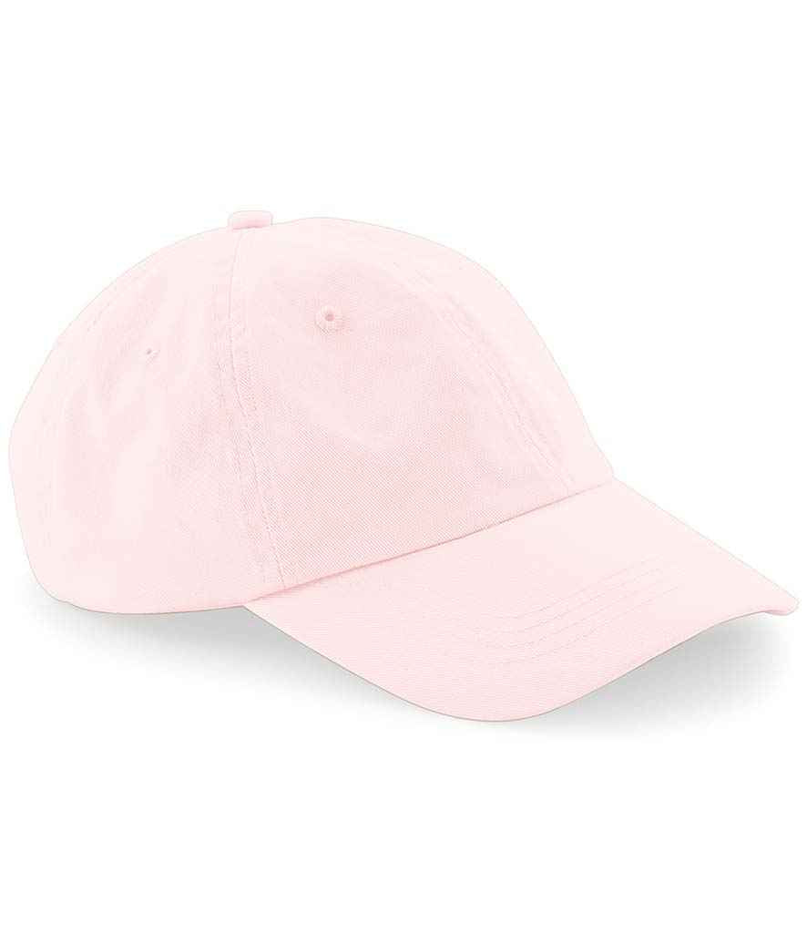 Beechfield Low Profile 6 Panel Dad Cap in ONE Pastel Pink by Beechfield — Custom branded clothing by Print Press, featuring premium embroidery produced in our specialist print lab in the UK.