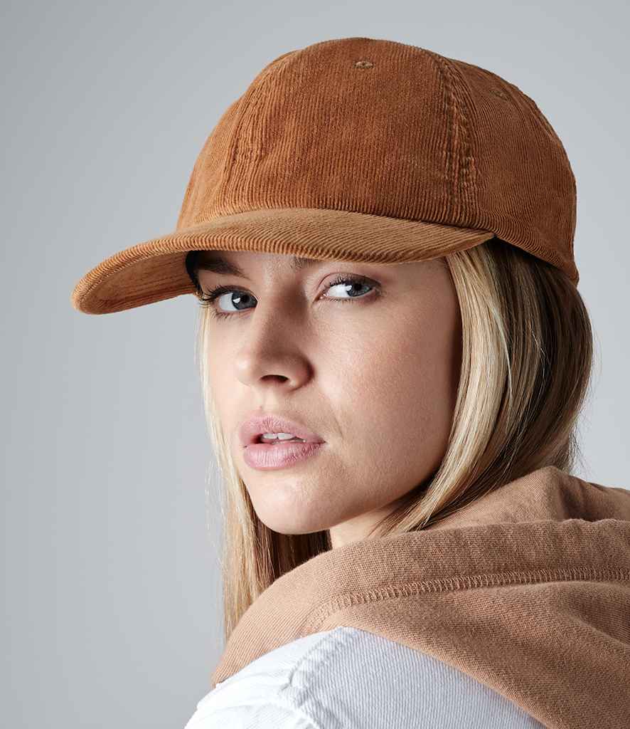 Beechfield Heritage Cord Cap in ONE Camel by Beechfield — Custom branded clothing by Print Press, featuring premium embroidery produced in our specialist print lab in the UK.