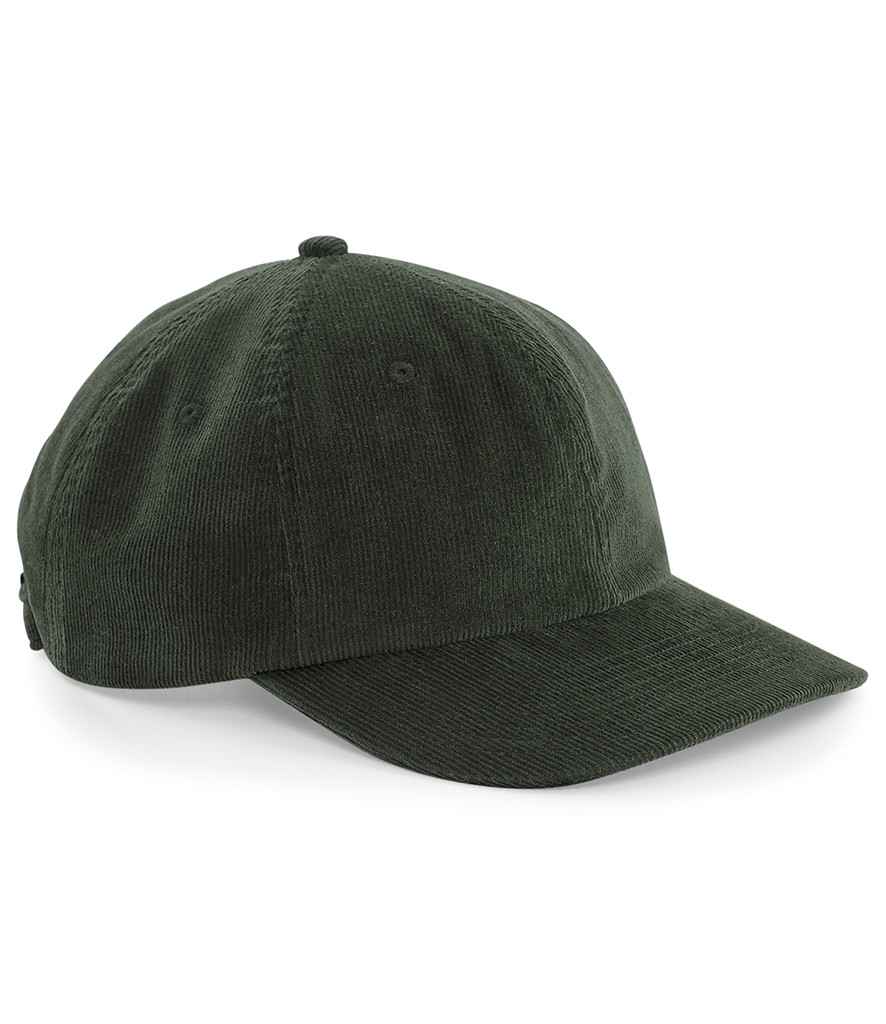 Beechfield Heritage Cord Cap in ONE Dark Olive by Beechfield — Custom branded clothing by Print Press, featuring premium embroidery produced in our specialist print lab in the UK.