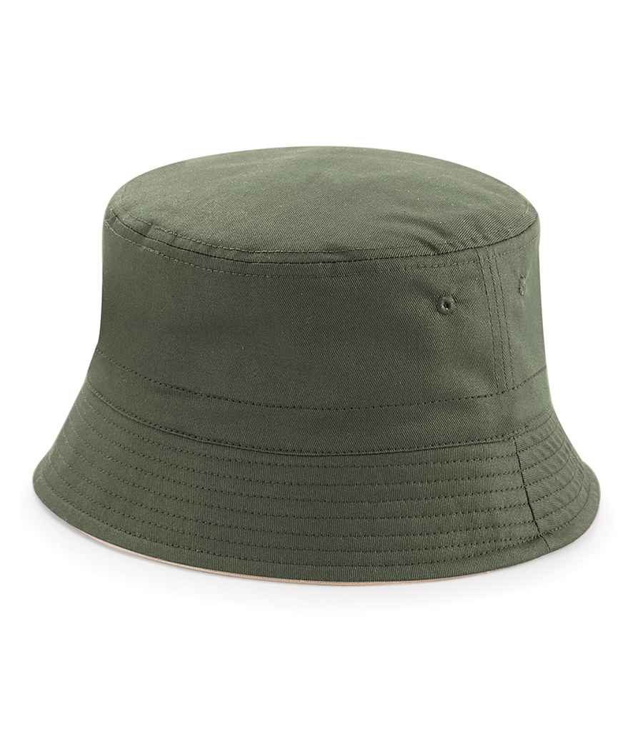 Beechfield Reversible Bucket Hat in by Beechfield — Custom branded clothing by Print Press, featuring premium embroidery produced in our specialist print lab in the UK.