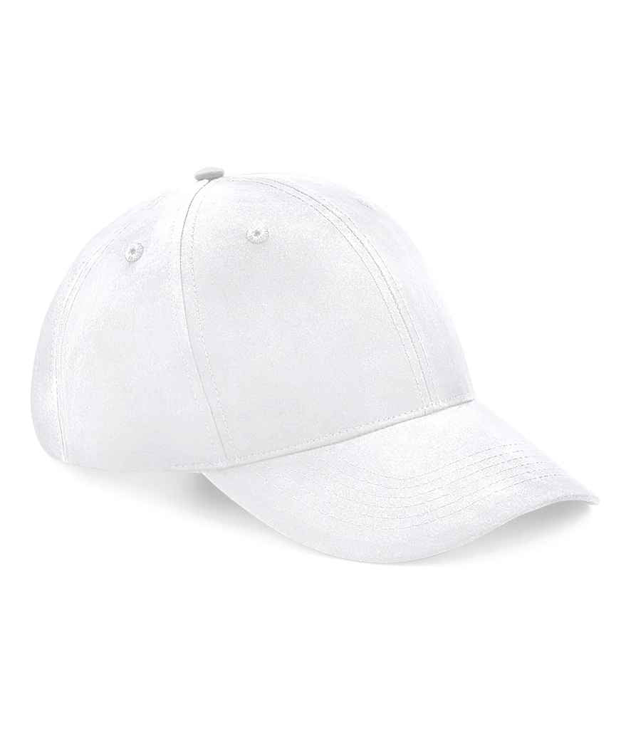 Beechfield Recycled Pro-Style Cap in ONE White by Beechfield — Custom branded clothing by Print Press, featuring premium embroidery produced in our specialist print lab in the UK.