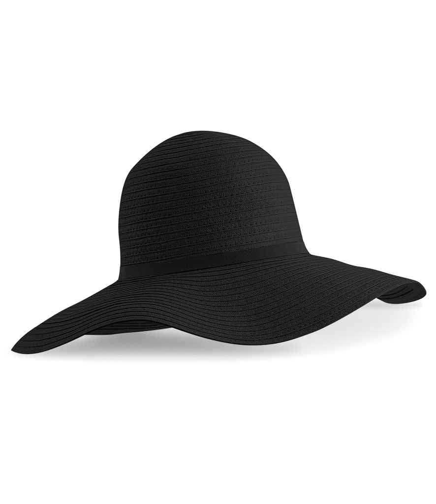 Beechfield Marbella Sun Hat in ONE Black by Beechfield — Custom branded clothing by Print Press, featuring premium embroidery produced in our specialist print lab in the UK.
