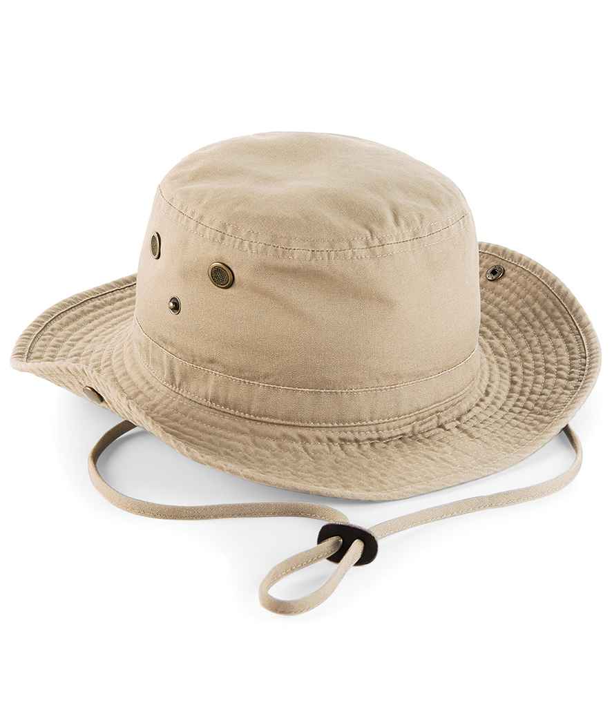 Beechfield Outback Hat in ONE Pebble by Beechfield — Custom branded clothing by Print Press, featuring premium embroidery produced in our specialist print lab in the UK.