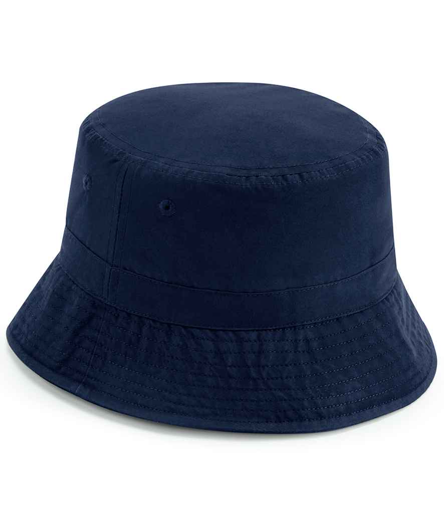 Beechfield Recycled Polyester Bucket Hat in S M French Navy by Beechfield — Custom branded clothing by Print Press, featuring premium embroidery produced in our specialist print lab in the UK.
