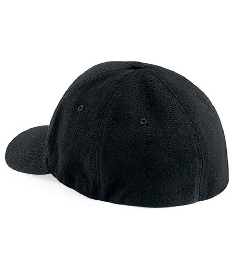 Beechfield Signature Stretch-Fit Baseball Cap in by Beechfield — Custom branded clothing by Print Press, featuring premium embroidery produced in our specialist print lab in the UK.