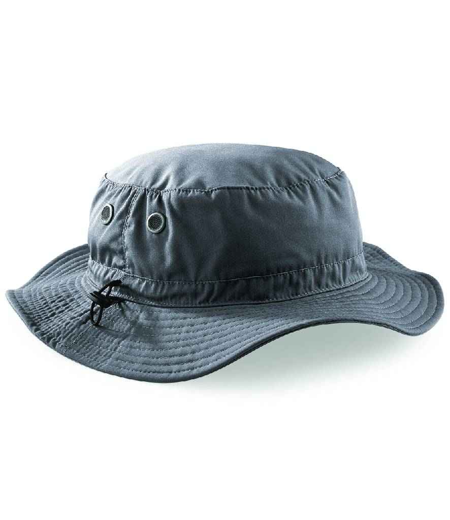Beechfield Cargo Bucket Hat in ONE Graphite Grey by Beechfield — Custom branded clothing by Print Press, featuring premium embroidery produced in our specialist print lab in the UK.