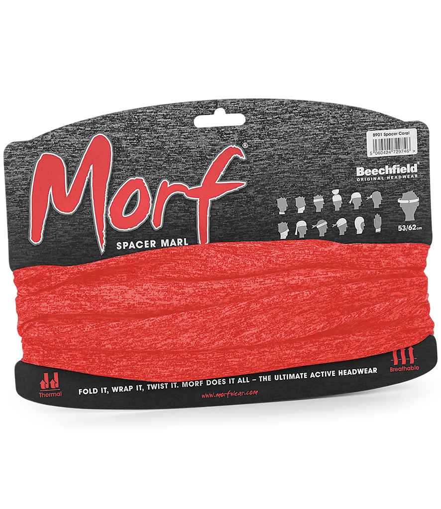 Beechfield Morf® Spacer Marl in ONE Spacer Coral by Beechfield — Custom branded clothing by Print Press, featuring premium embroidery produced in our specialist print lab in the UK.