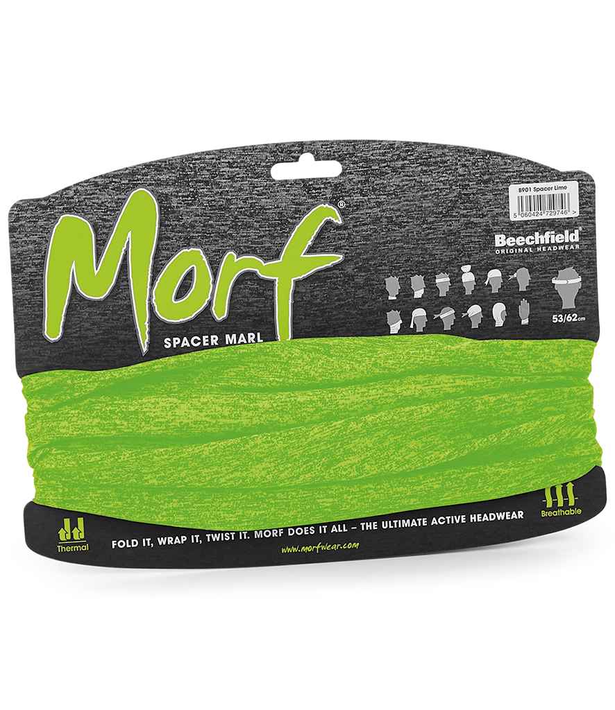 Beechfield Morf® Spacer Marl in ONE Spacer Lime by Beechfield — Custom branded clothing by Print Press, featuring premium embroidery produced in our specialist print lab in the UK.