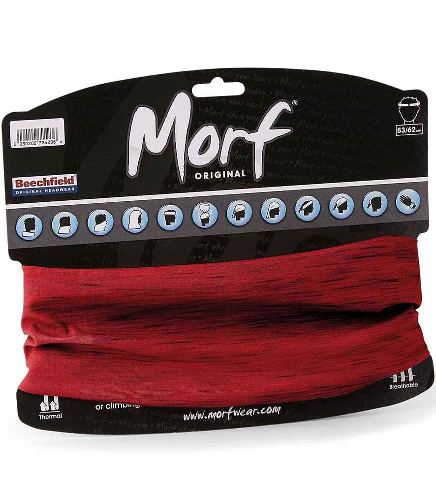 Beechfield Morf® Spacer Marl in ONE Spacer Red by Beechfield — Custom branded clothing by Print Press, featuring premium embroidery produced in our specialist print lab in the UK.