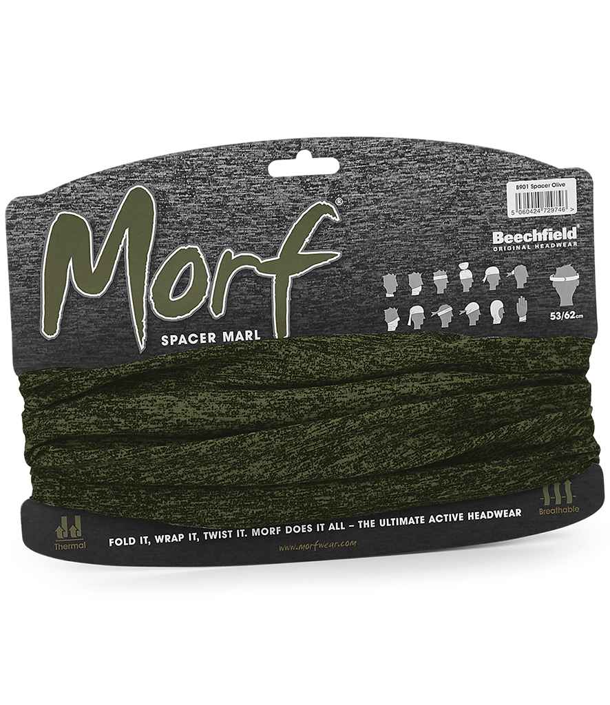 Beechfield Morf® Spacer Marl in ONE Spacer Olive by Beechfield — Custom branded clothing by Print Press, featuring premium embroidery produced in our specialist print lab in the UK.