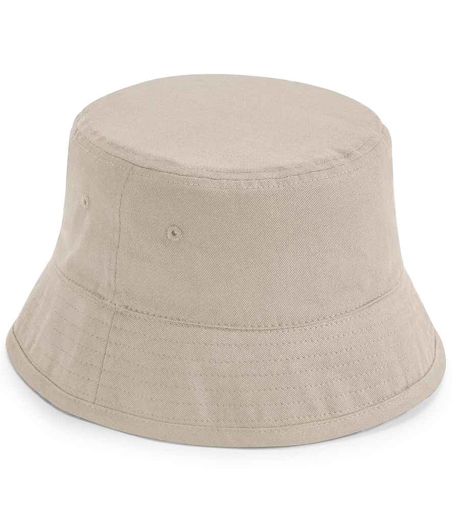 Beechfield Organic Cotton Bucket Hat in S M Sand by Beechfield — Custom branded clothing by Print Press, featuring premium embroidery produced in our specialist print lab in the UK.