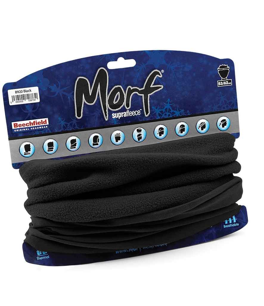 Beechfield Morf® Suprafleece® in ONE Black by Beechfield — Custom branded clothing by Print Press, featuring premium embroidery produced in our specialist print lab in the UK.