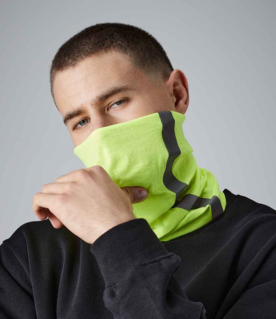 Beechfield Morf® Enhanced-Viz in ONE Fluorescent Yellow by Beechfield — Custom branded clothing by Print Press, featuring premium embroidery produced in our specialist print lab in the UK.
