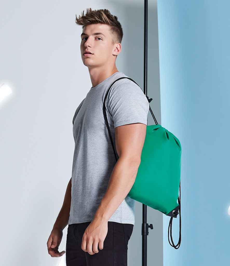 BagBase Premium Gymsac in ONE Kelly Green by Bagbase — Custom branded clothing by Print Press, featuring premium embroidery produced in our specialist print lab in the UK.