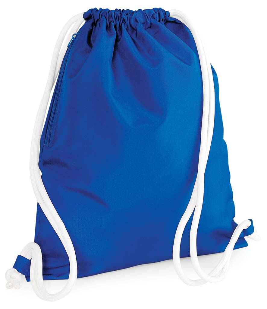 BagBase Icon Gymsac in ONE Bright Royal by Bagbase — Custom branded clothing by Print Press, featuring premium embroidery produced in our specialist print lab in the UK.