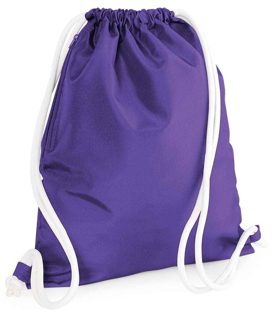 BagBase Icon Gymsac in ONE Purple by Bagbase — Custom branded clothing by Print Press, featuring premium embroidery produced in our specialist print lab in the UK.