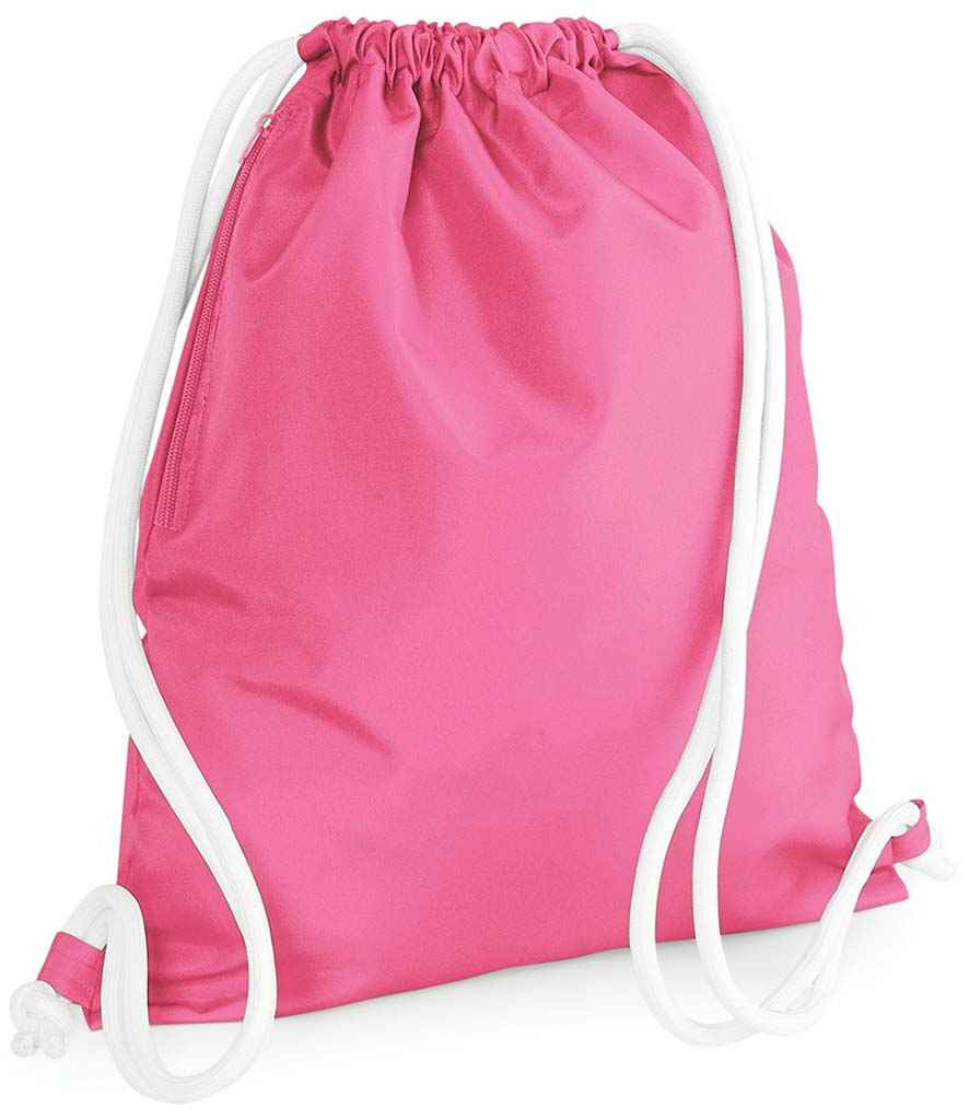 BagBase Icon Gymsac in ONE True Pink by Bagbase — Custom branded clothing by Print Press, featuring premium embroidery produced in our specialist print lab in the UK.