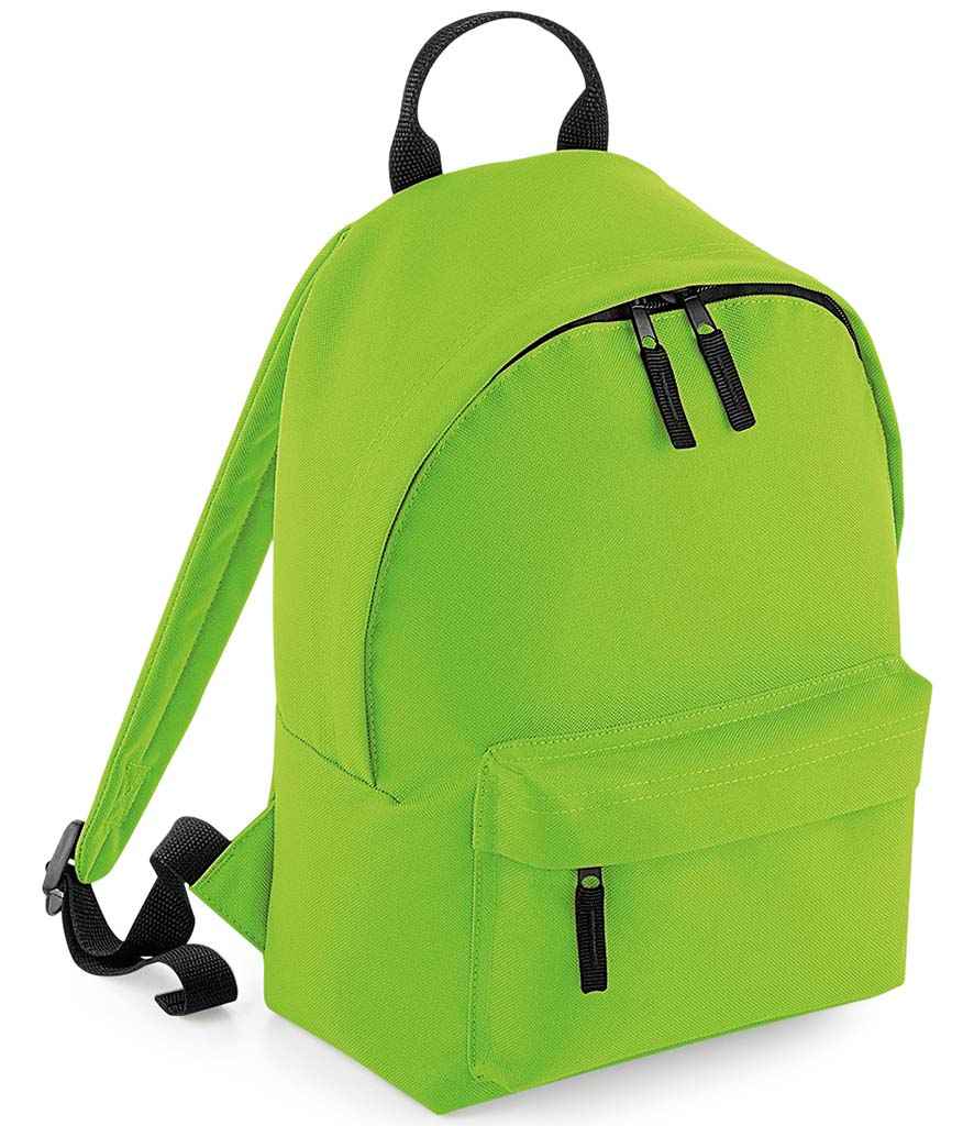 BagBase Mini Fashion Backpack in ONE Lime Green by Bagbase — Custom branded clothing by Print Press, featuring premium embroidery produced in our specialist print lab in the UK.