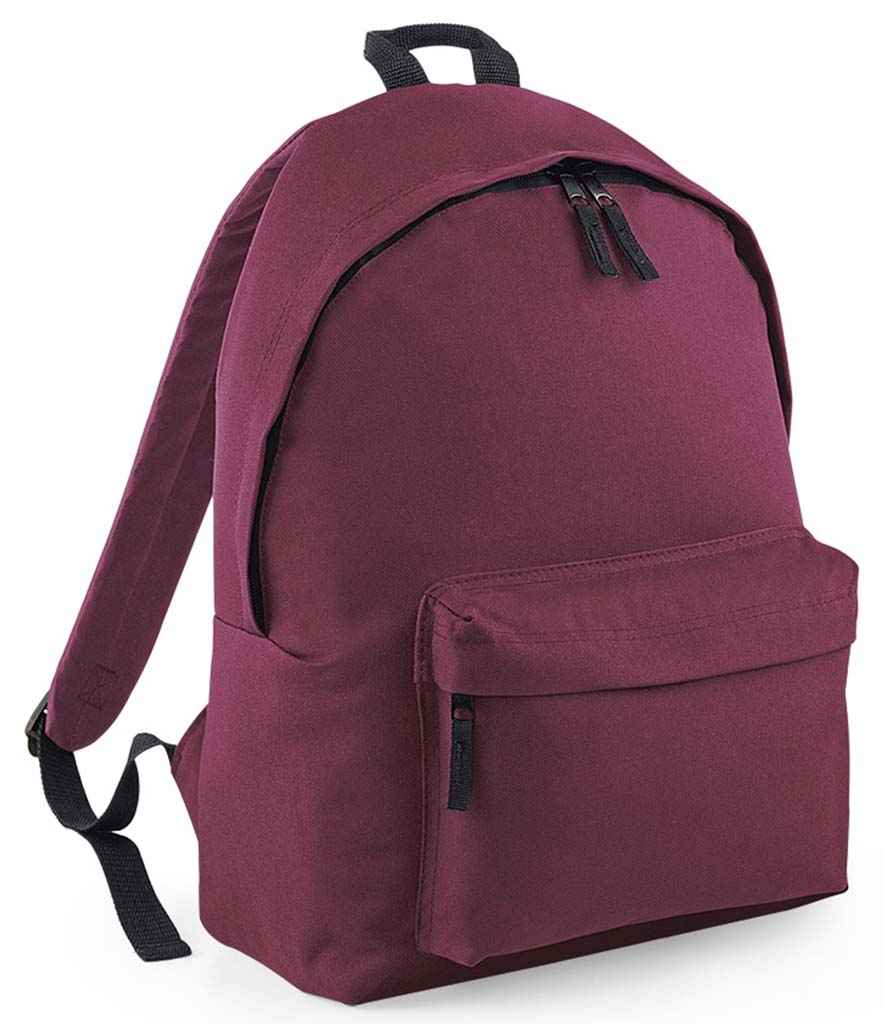 BagBase Original Fashion Backpack in ONE Burgundy by Bagbase — Custom branded clothing by Print Press, featuring premium embroidery produced in our specialist print lab in the UK.