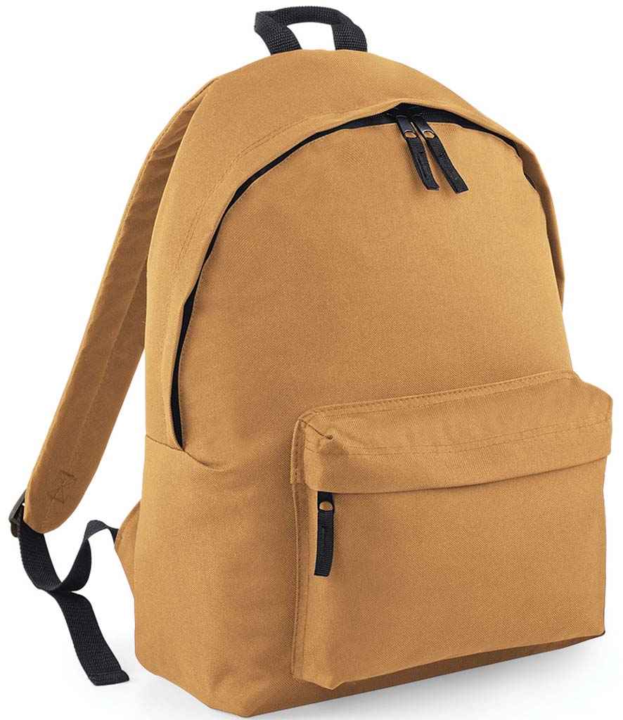 BagBase Original Fashion Backpack in ONE Caramel by Bagbase — Custom branded clothing by Print Press, featuring premium embroidery produced in our specialist print lab in the UK.