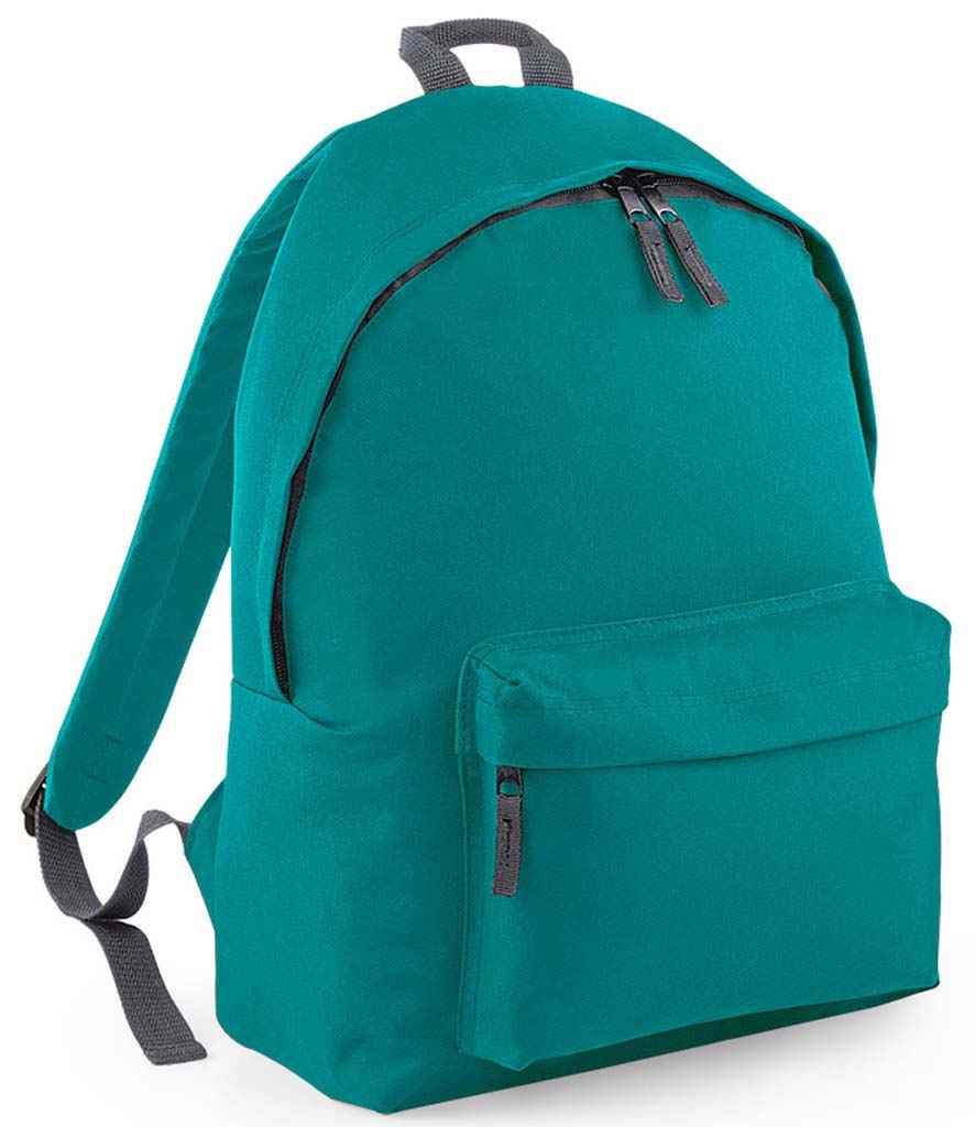 BagBase Original Fashion Backpack in ONE Emerald Graphite Grey by Bagbase — Custom branded clothing by Print Press, featuring premium embroidery produced in our specialist print lab in the UK.