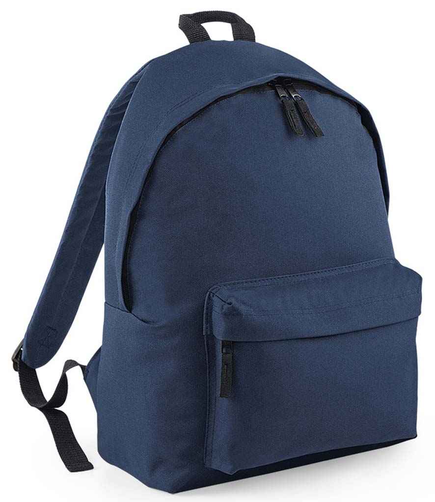 BagBase Original Fashion Backpack in ONE French Navy by Bagbase — Custom branded clothing by Print Press, featuring premium embroidery produced in our specialist print lab in the UK.