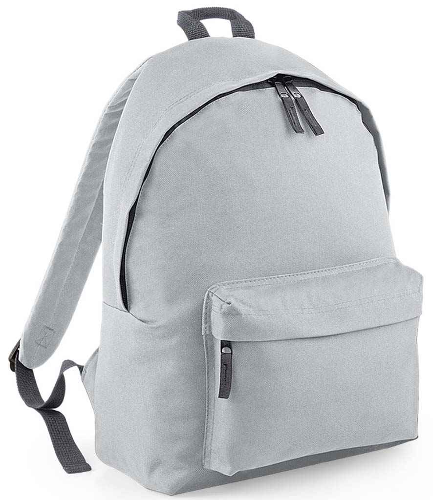 BagBase Original Fashion Backpack in ONE Light Grey Graphite Grey by Bagbase — Custom branded clothing by Print Press, featuring premium embroidery produced in our specialist print lab in the UK.