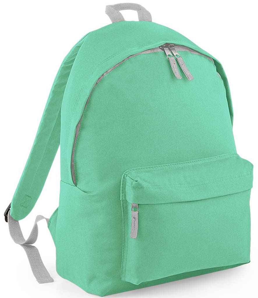 BagBase Original Fashion Backpack in ONE Mint Light Grey by Bagbase — Custom branded clothing by Print Press, featuring premium embroidery produced in our specialist print lab in the UK.