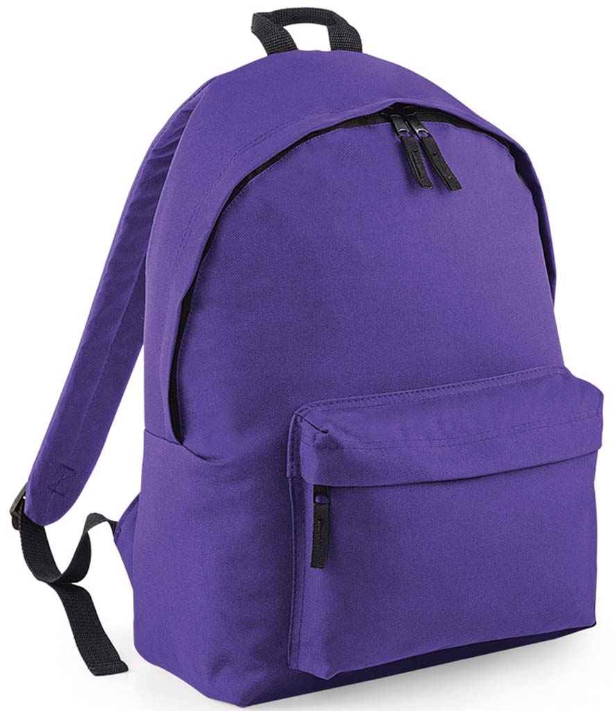 BagBase Original Fashion Backpack in ONE Purple by Bagbase — Custom branded clothing by Print Press, featuring premium embroidery produced in our specialist print lab in the UK.