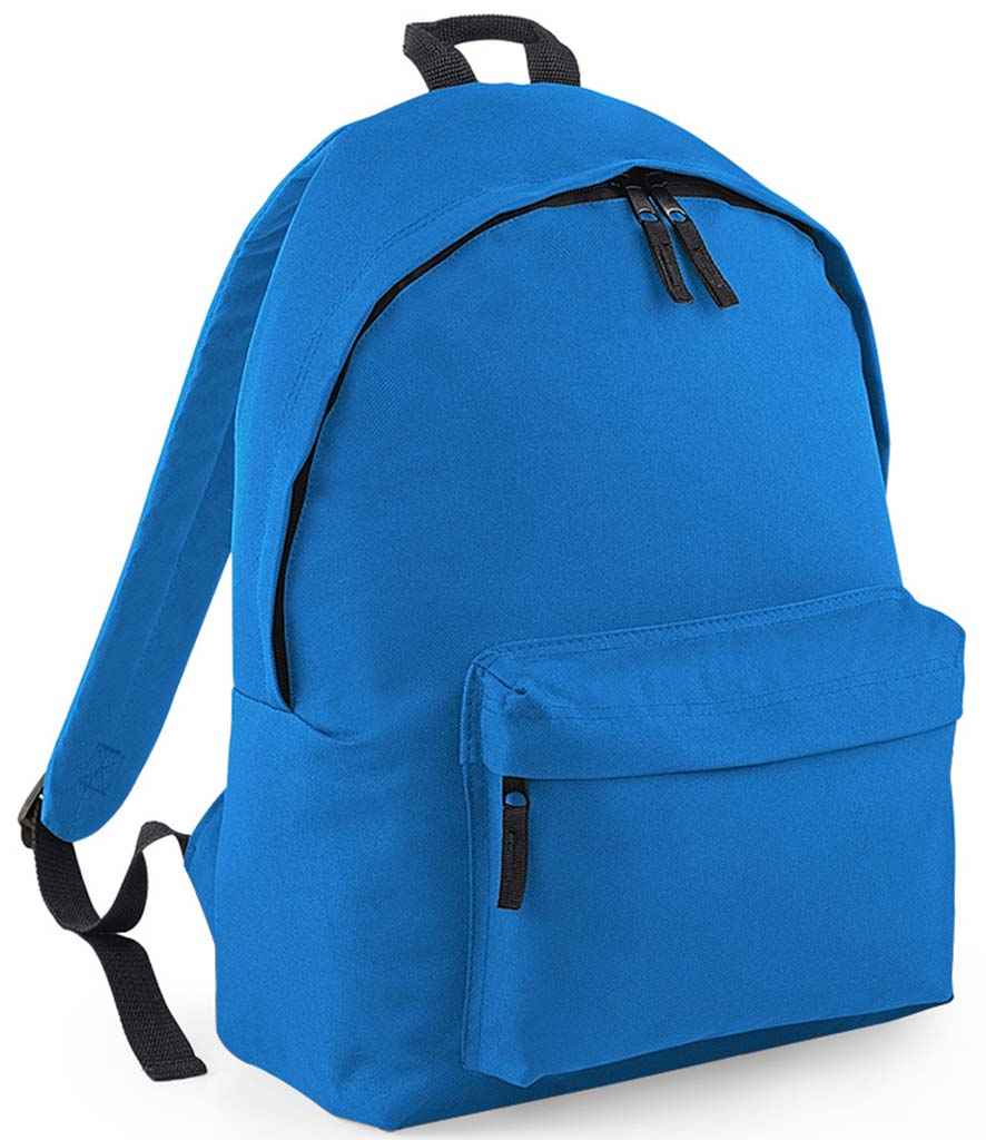 BagBase Original Fashion Backpack in ONE Sapphire Blue by Bagbase — Custom branded clothing by Print Press, featuring premium embroidery produced in our specialist print lab in the UK.
