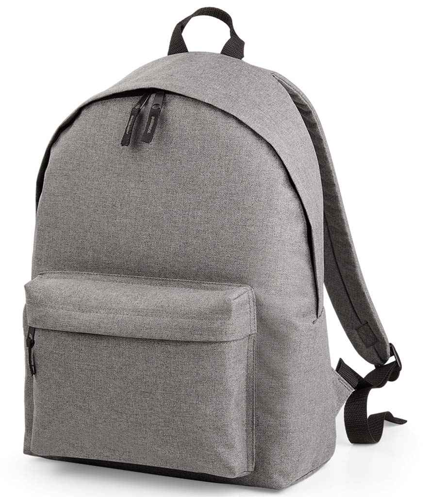 BagBase Two Tone Fashion Backpack in ONE Grey Marl by Bagbase — Custom branded clothing by Print Press, featuring premium embroidery produced in our specialist print lab in the UK.