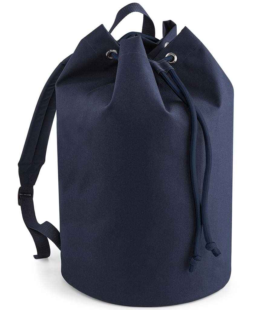 BagBase Original Drawstring Backpack in ONE French Navy by Bagbase — Custom branded clothing by Print Press, featuring premium embroidery produced in our specialist print lab in the UK.