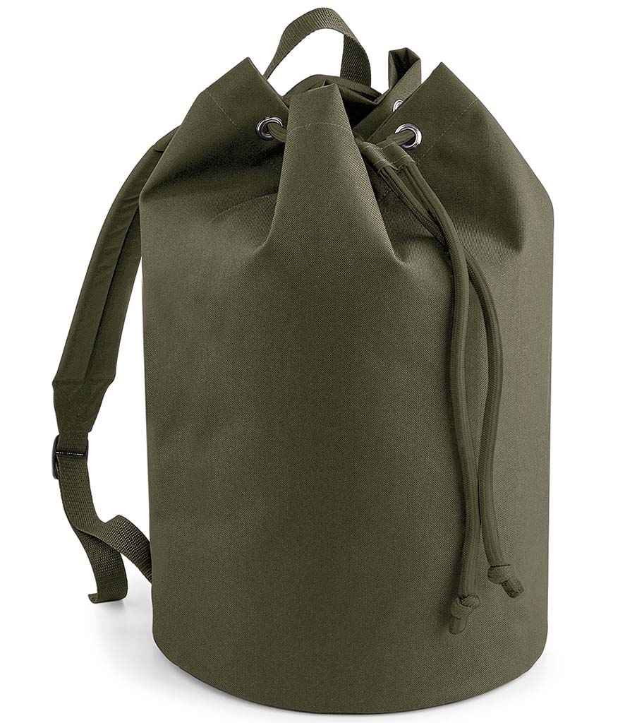 BagBase Original Drawstring Backpack in ONE Military Green by Bagbase — Custom branded clothing by Print Press, featuring premium embroidery produced in our specialist print lab in the UK.