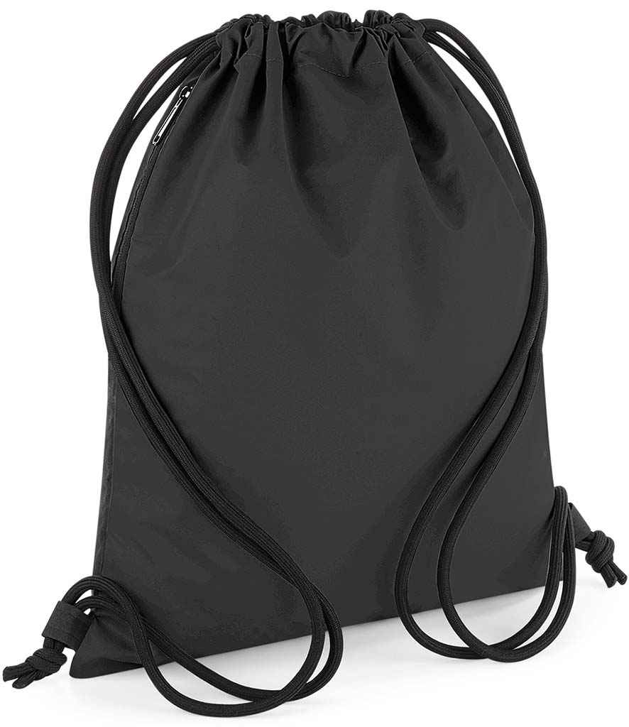BagBase Reflective Gymsac in ONE Black Reflective by Bagbase — Custom branded clothing by Print Press, featuring premium embroidery produced in our specialist print lab in the UK.