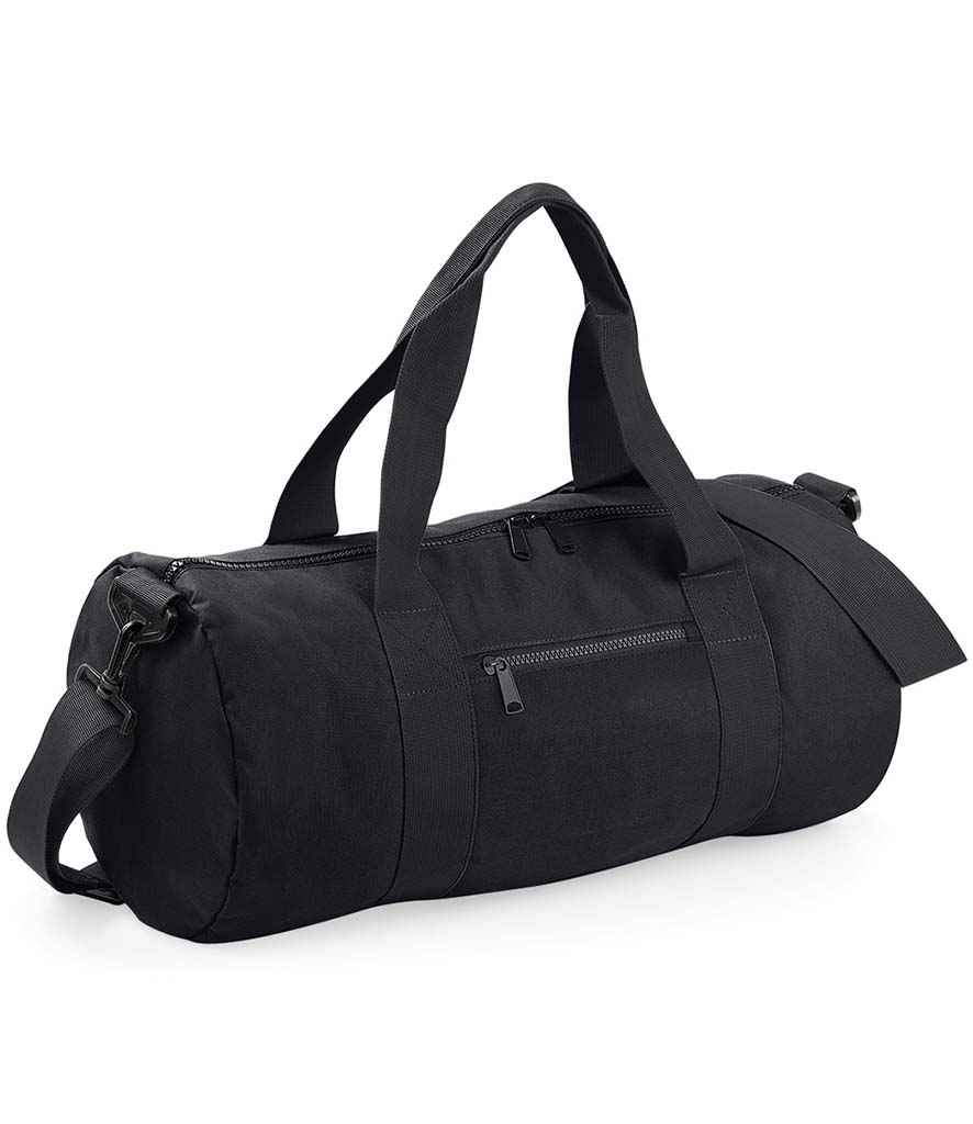 BagBase Original Barrel Bag in ONE Black Black by Bagbase — Custom branded clothing by Print Press, featuring premium embroidery produced in our specialist print lab in the UK.