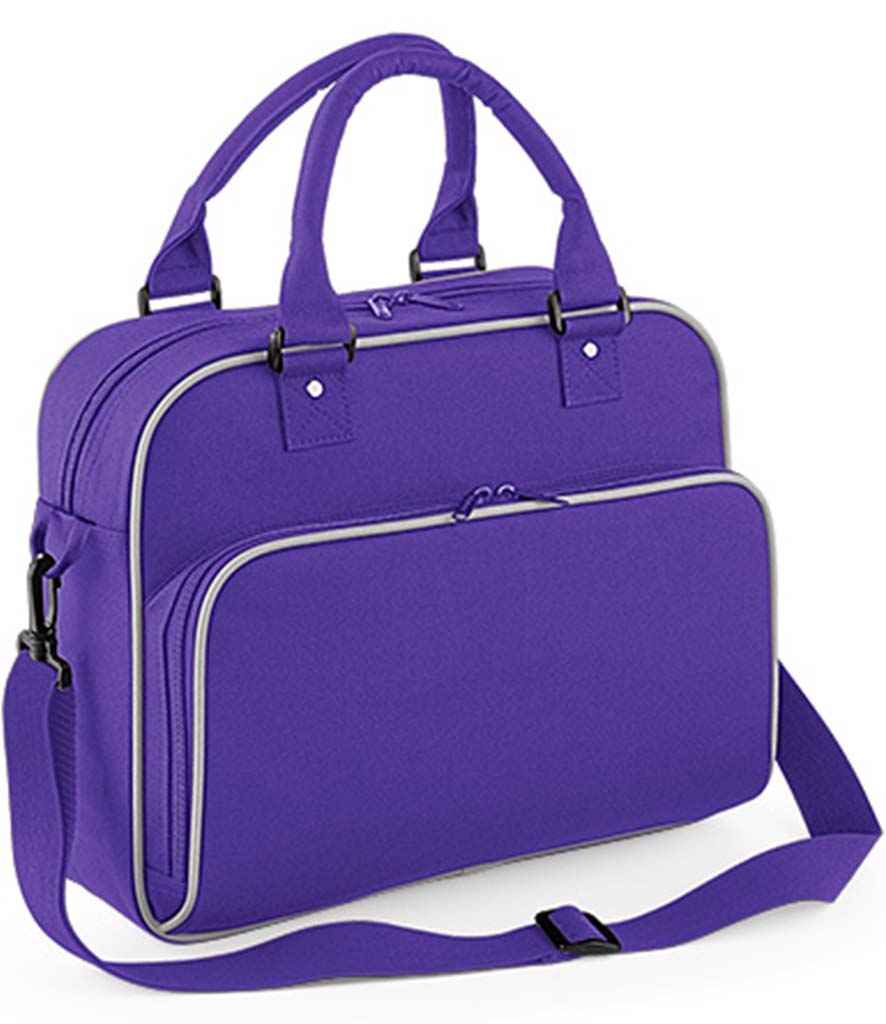 BagBase Junior Dance Bag in ONE Purple Light Grey by Bagbase — Custom branded clothing by Print Press, featuring premium embroidery produced in our specialist print lab in the UK.