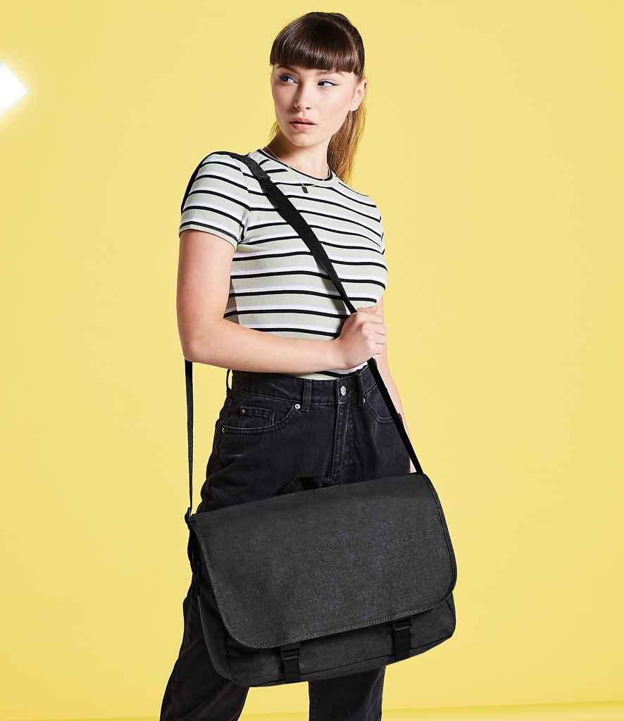 BagBase Two Tone Digital Messenger in ONE Anthracite by Bagbase — Custom branded clothing by Print Press, featuring premium embroidery produced in our specialist print lab in the UK.
